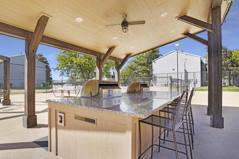 Barbeque station at Royal Farms Apartments in Salt Lake City, Utah