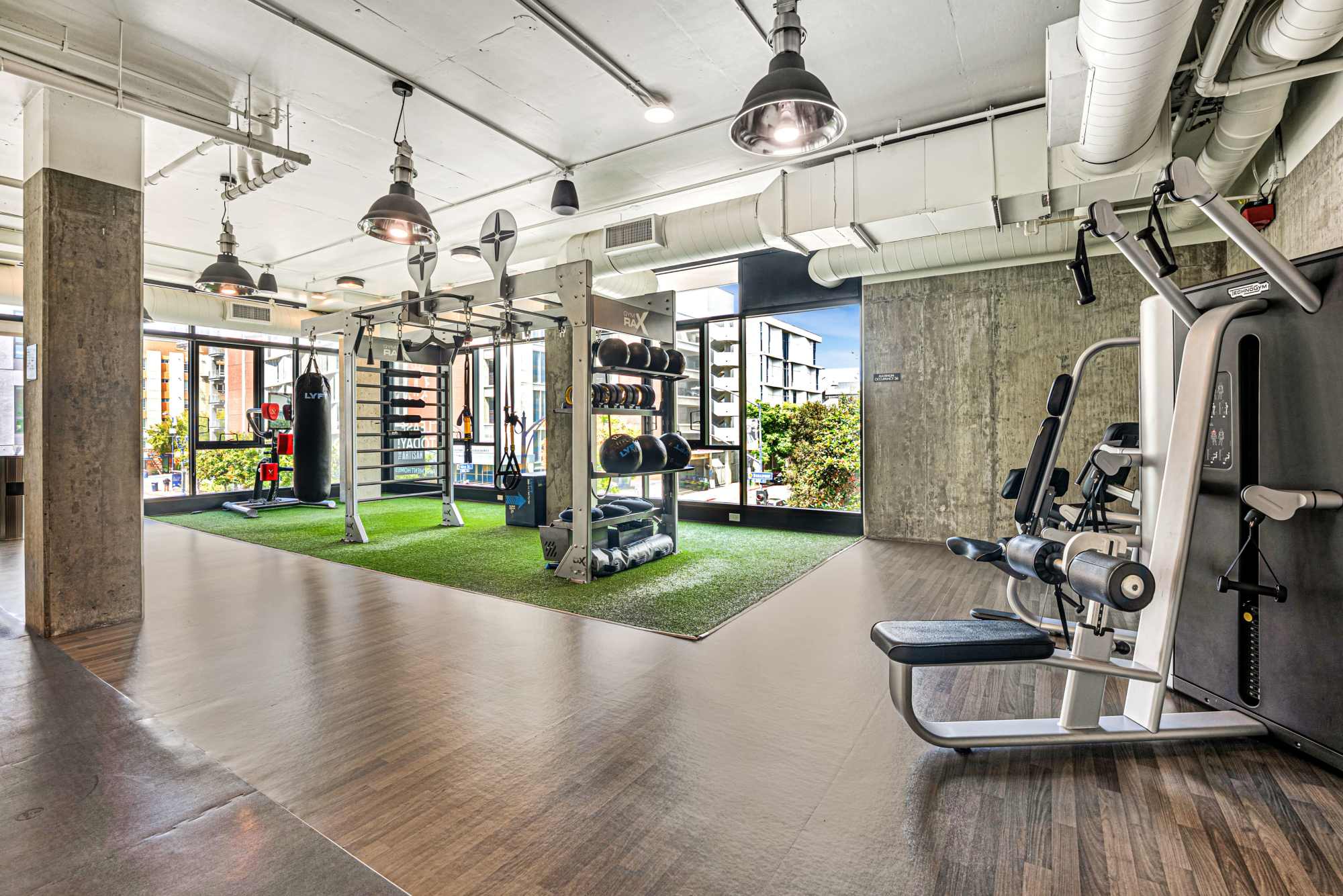 Fitness center at The Artisan in San Diego, California