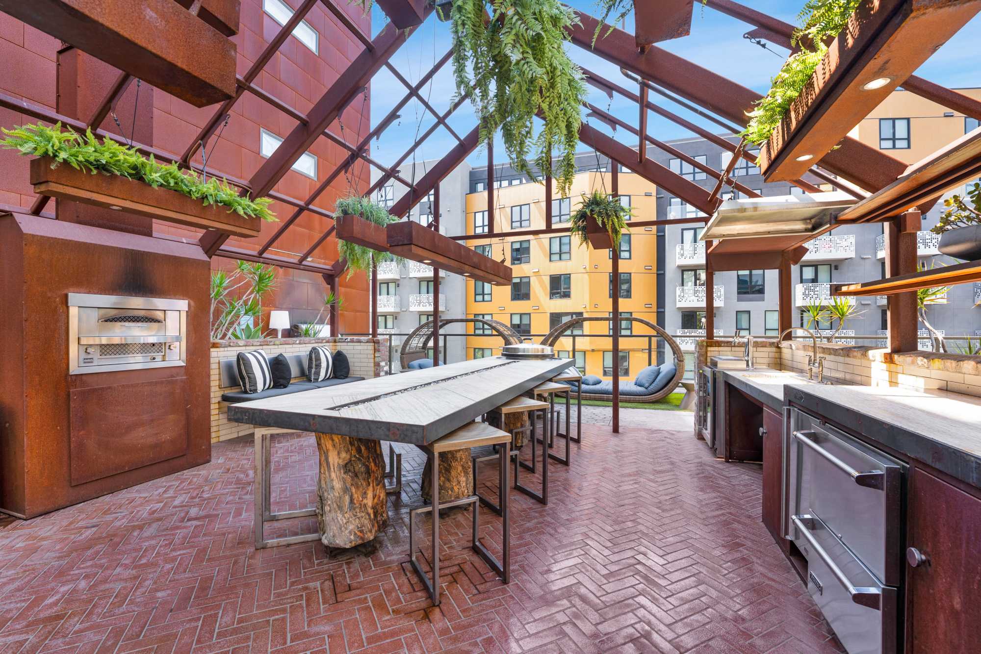 Outdoor Pizza Kitchen Rooftop Lounge at The Artisan in San Diego, California