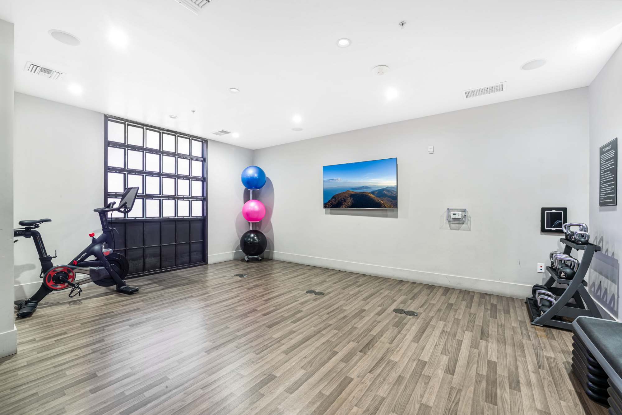 Open Yoga Studio with Spin Bike at The Artisan in San Diego, California