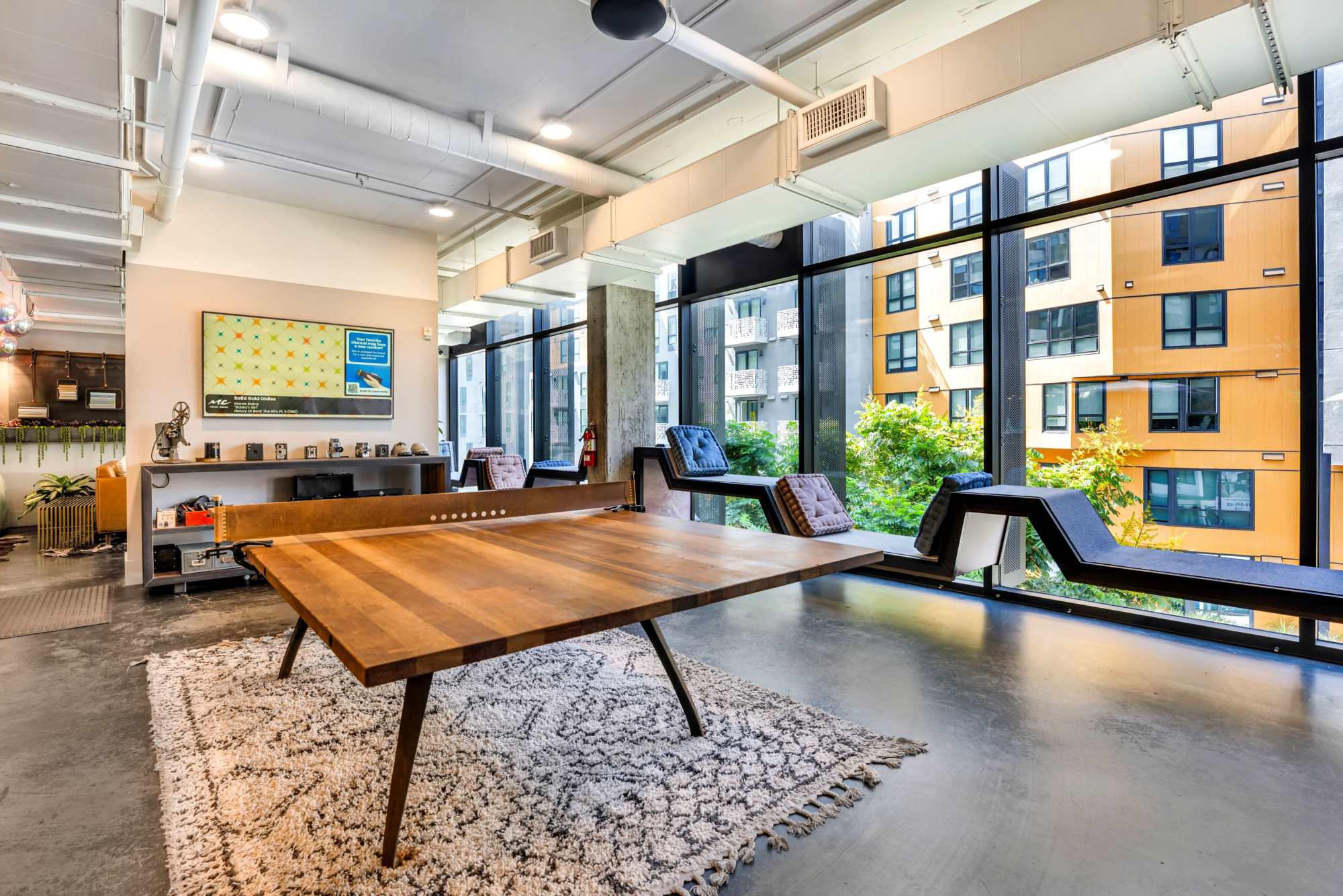 Resident recreation room with ping pong at The Artisan in San Diego, California