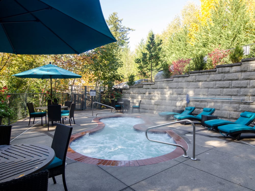 Spa area at Sofi at Forest Heights in Portland, Oregon