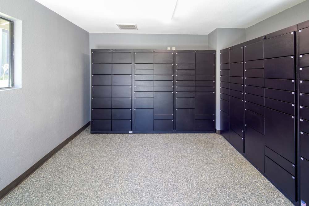 Community locker room at Falls at Arden in Sacramento, California