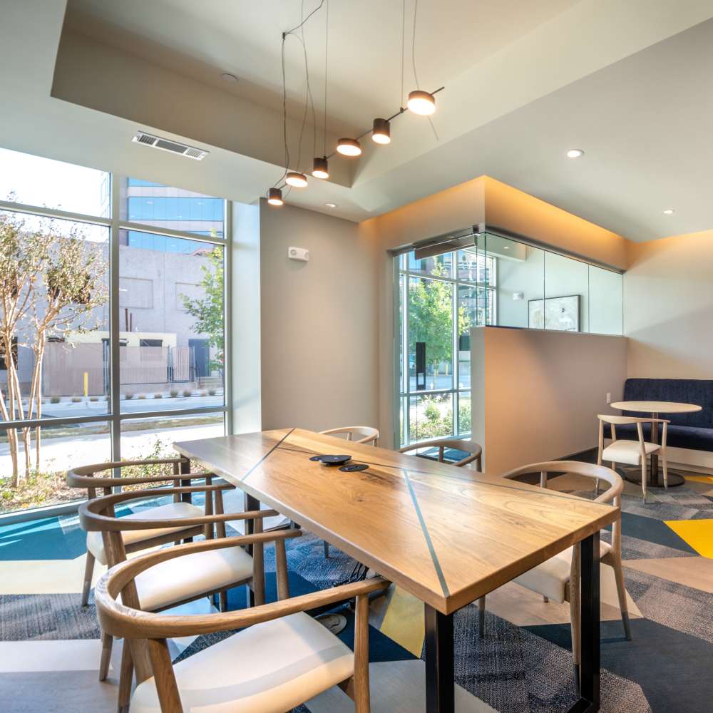 Interior of the clubhouse at Cornell Midtown in Dallas, Texas