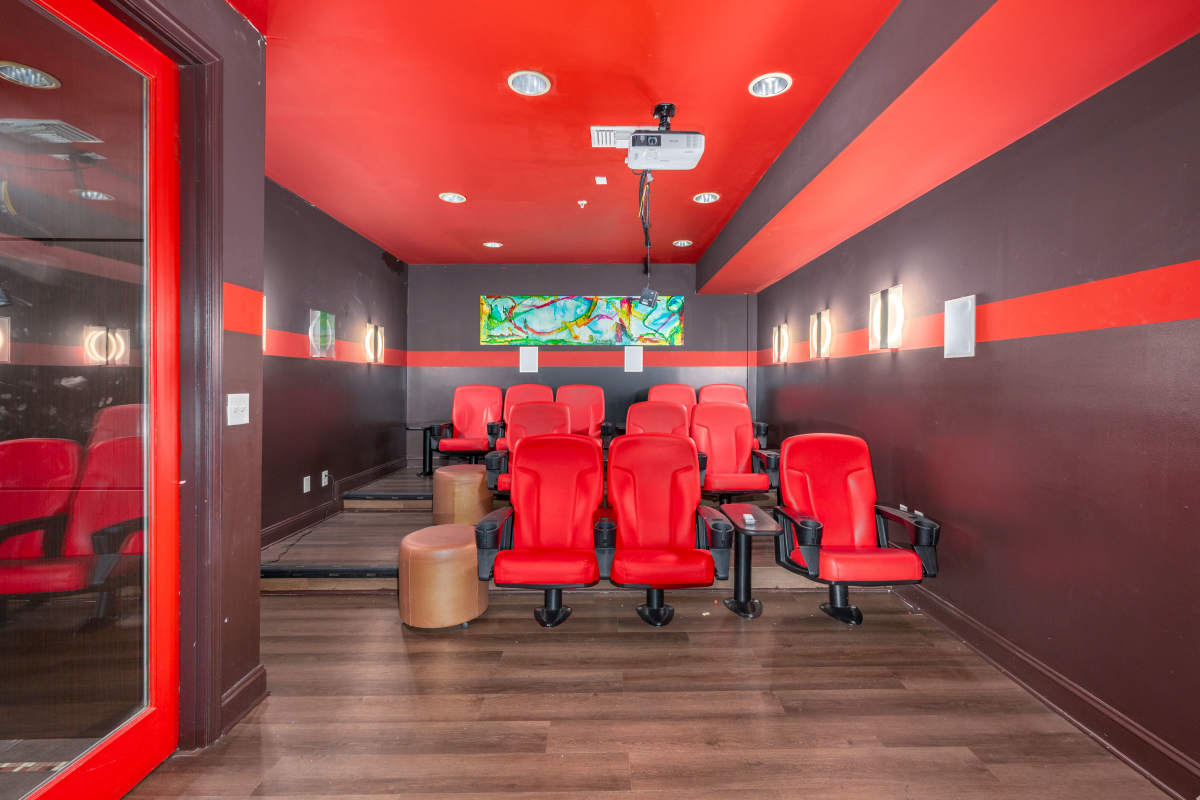 Room with projector at Mazza Grandmarc in College Park, Maryland