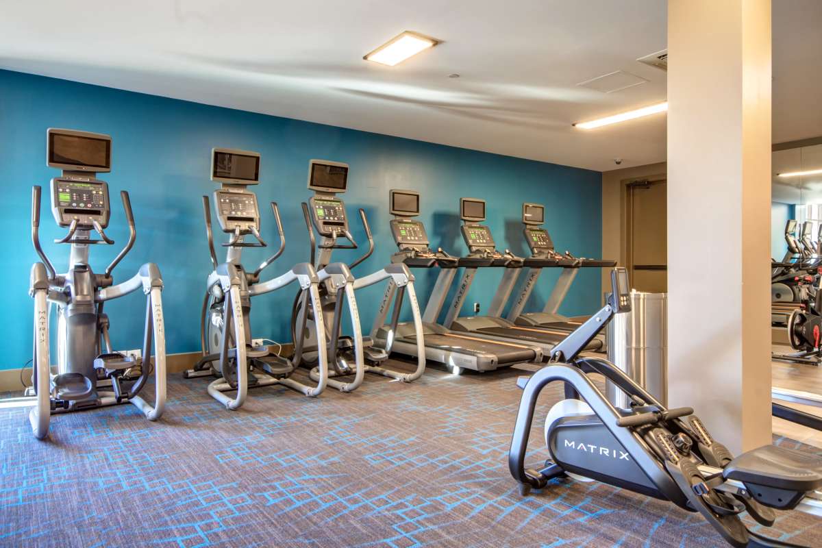 Well-equipped fitness center at The Residences at Annapolis Junction in Annapolis Junction, Maryland