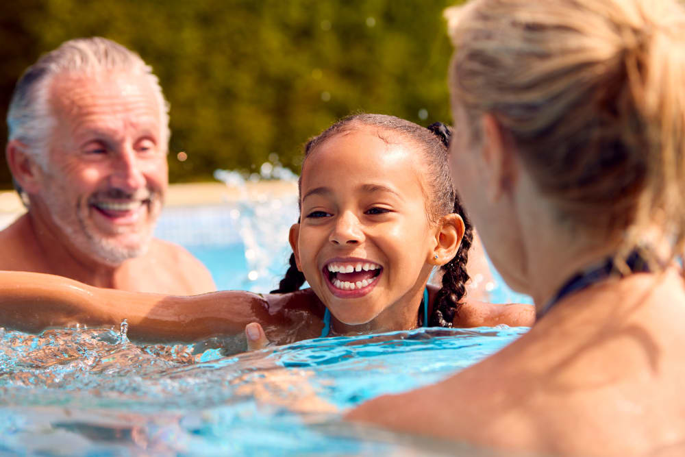 Residents swimming at The Everstead at Windrose in Spring, Texas