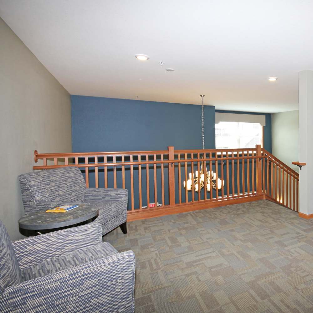 Clubhouse loft seating area at Parkview East in Ramsey, Minnesota