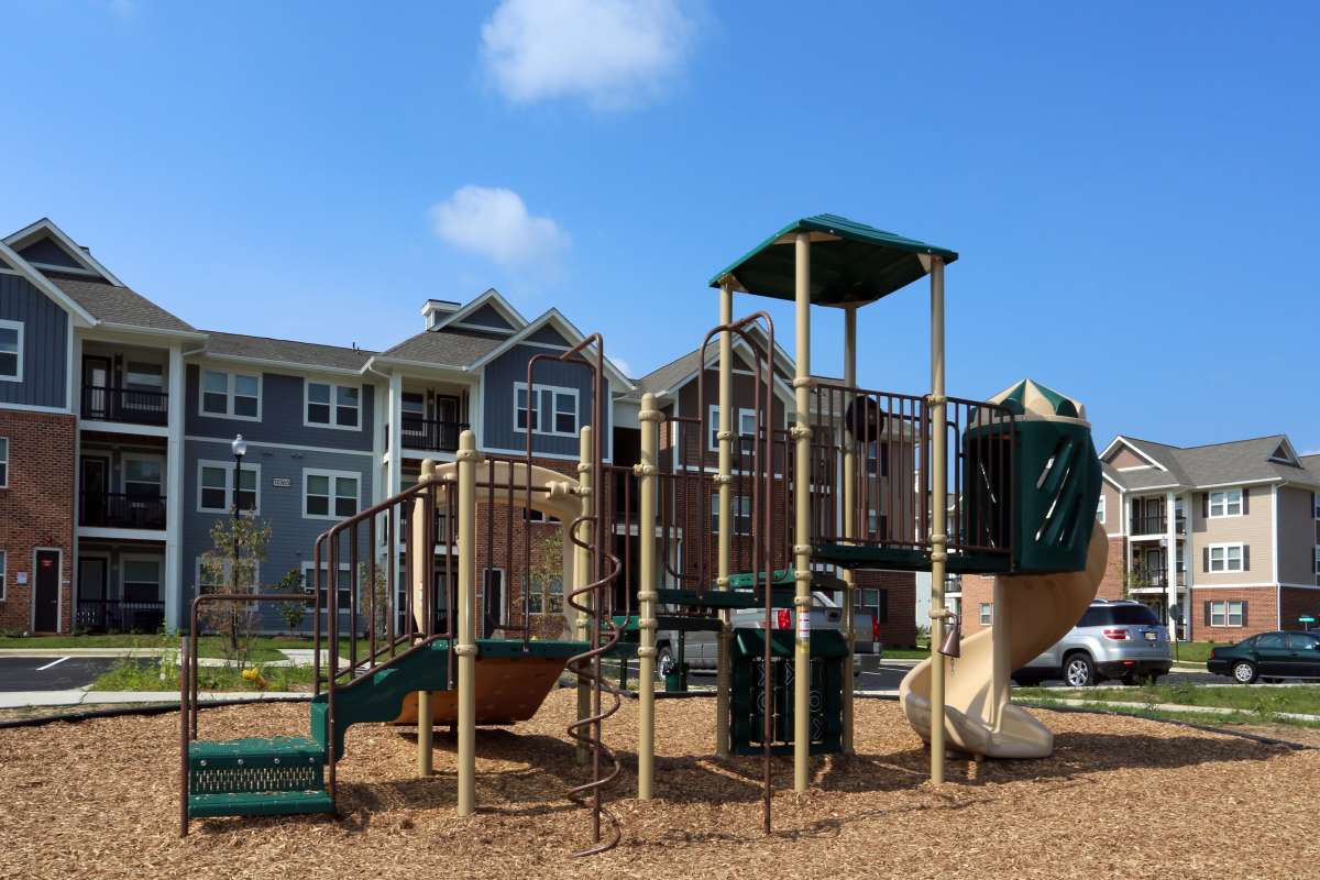 Outdoor playground at Adams Crossing Apartment Homes in Waldorf, Maryland
