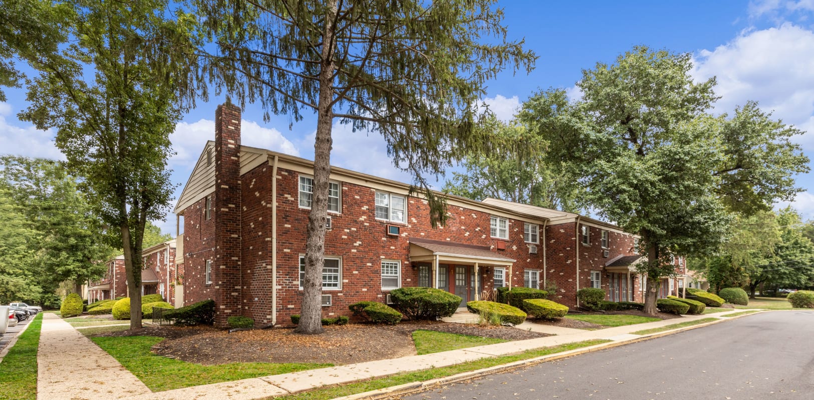 Community buildings at Brookwood Gardens in East Windsor, New Jersey