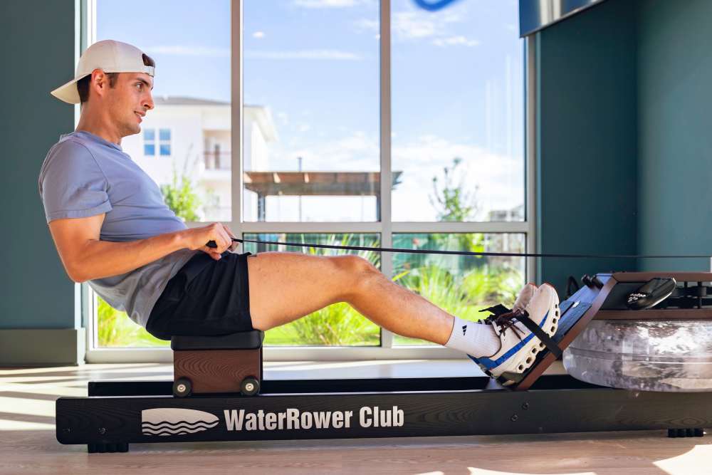 Resident in a fitness center at The Waters at Promenade in Marrero, Louisiana