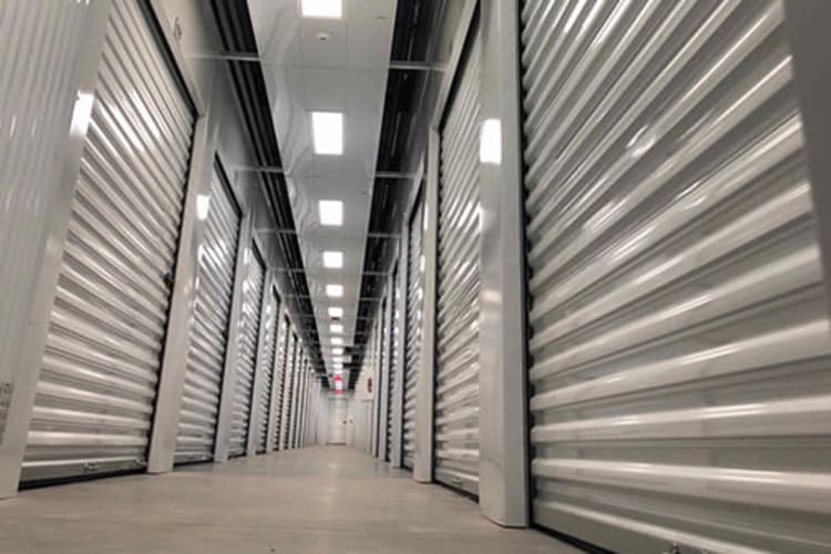 Indoor storage units at Monster Self Storage in Warner Robins, Georgia