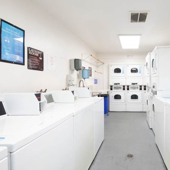 Laundry facility at Wexford Manor Apartments in San Diego, California