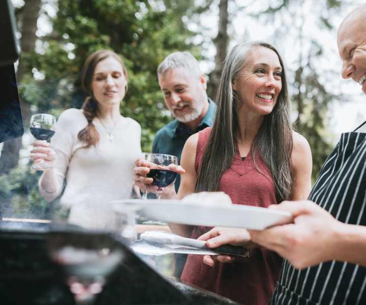 Residents enjoying a cocktail near The Residences at Patapsco in Ellicott City, Maryland
