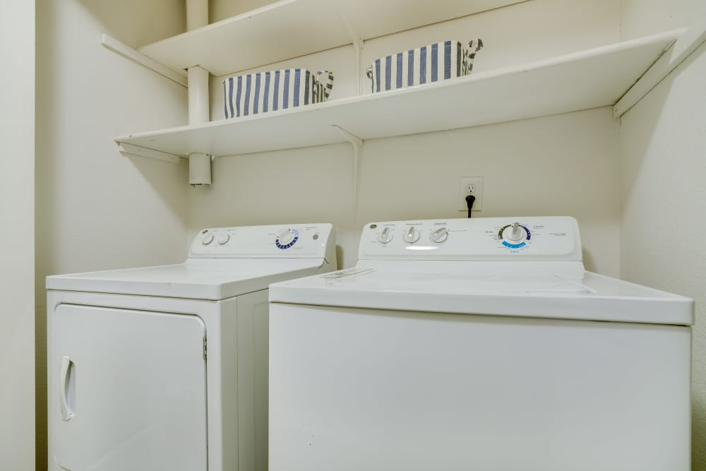 Full size washer and dryer at Walnut Grove Landing Apartments in Vancouver, Washington