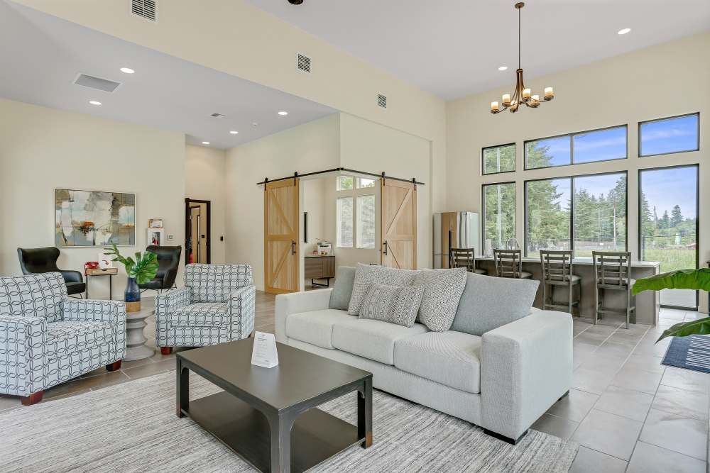 The community lounge at Haven Hills in Vancouver, Washington