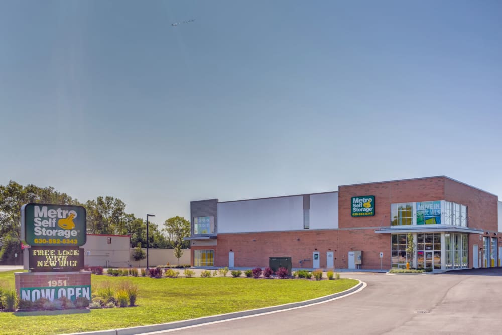 Store front at Metro Self Storage in Addison, IL