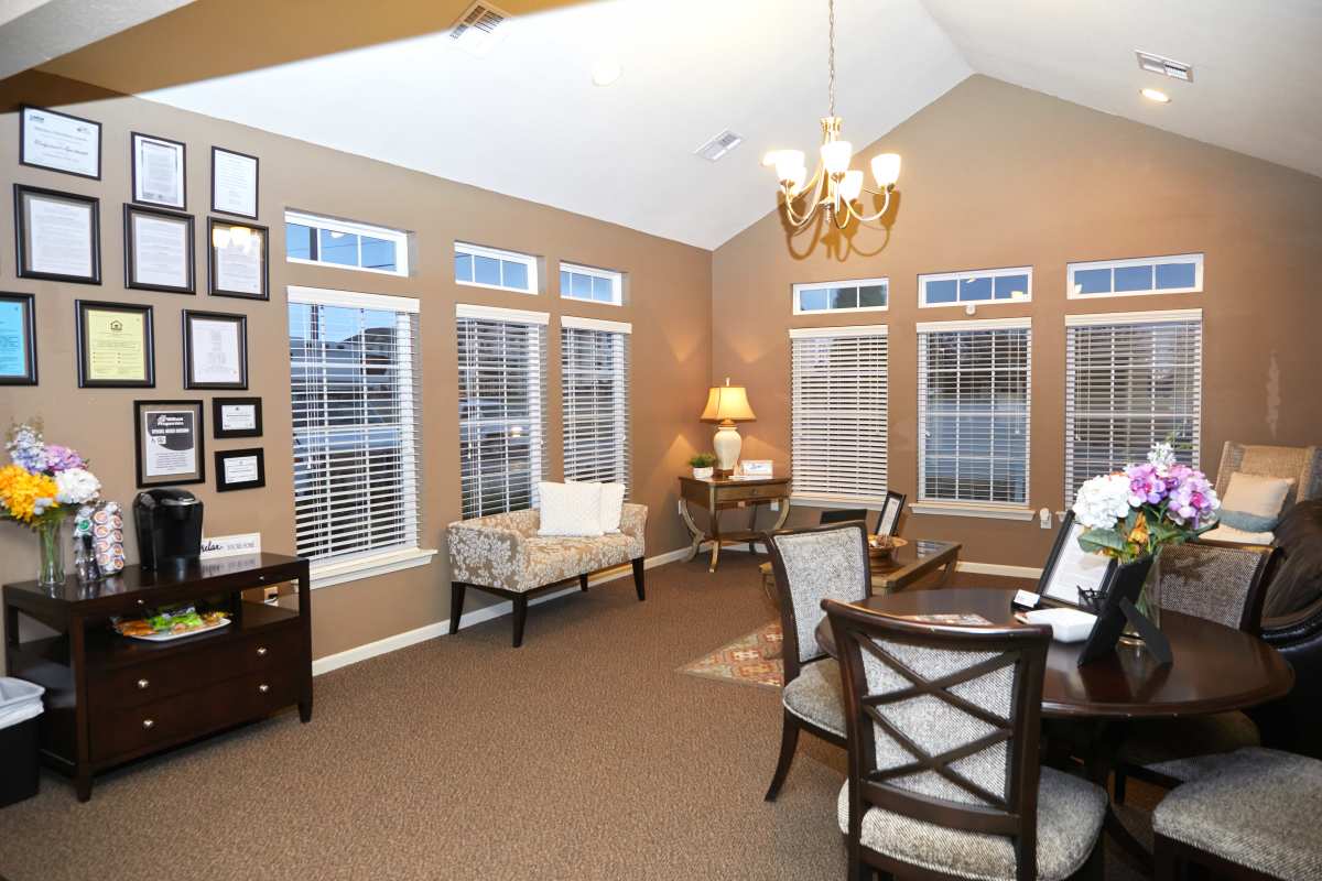 Interior of an clubhouse at Wedgewood in Wellington, Kansas