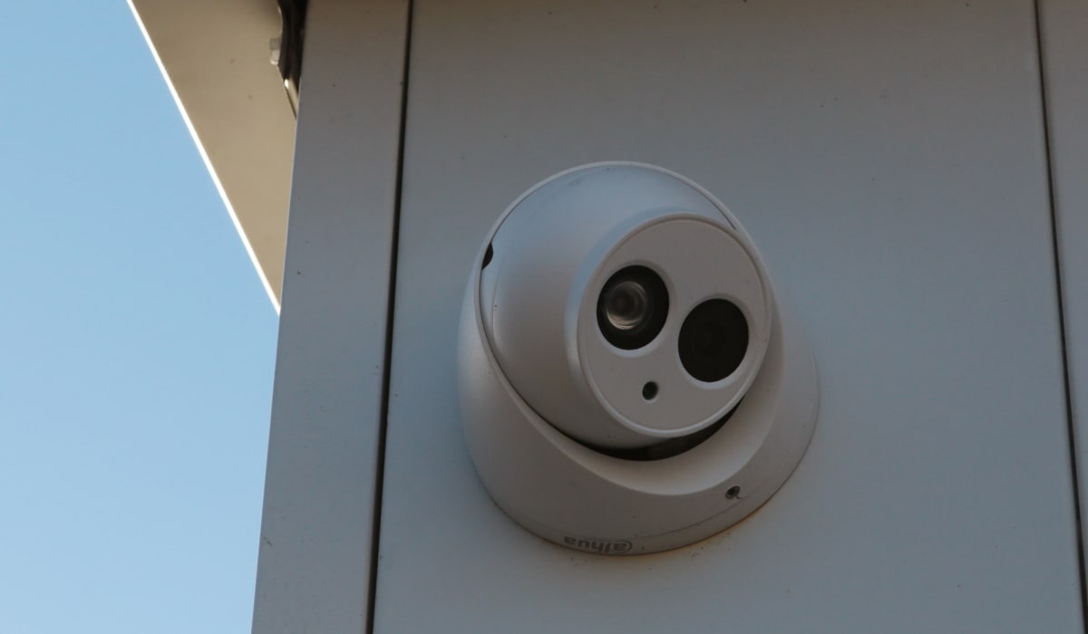 Right facing camera at Midgard Self Storage in Wilmington, North Carolina