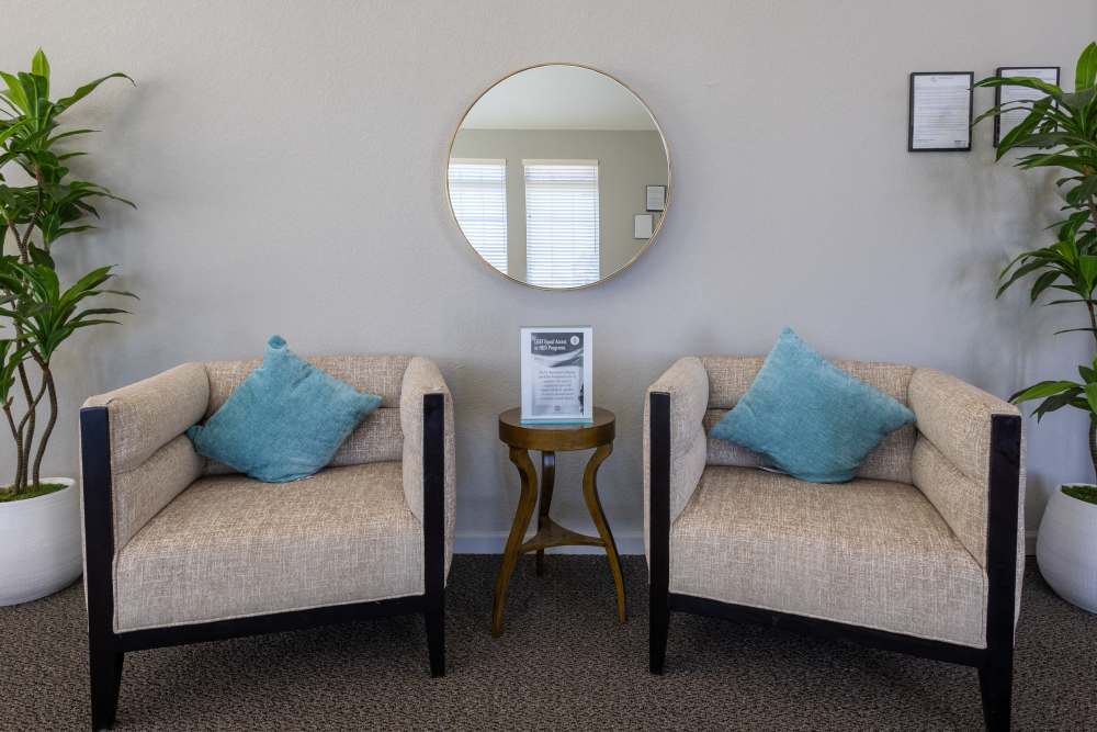 Seating space at Harvest Park in Pampa, Texas