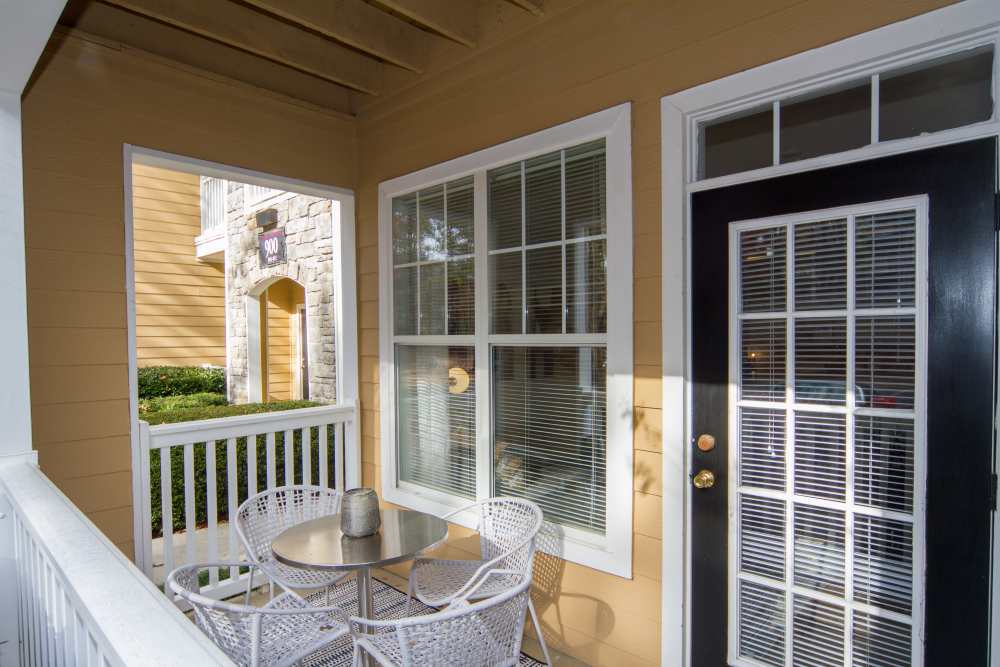 Private balcony at Dakota Mill Creek in Buford,Georgia