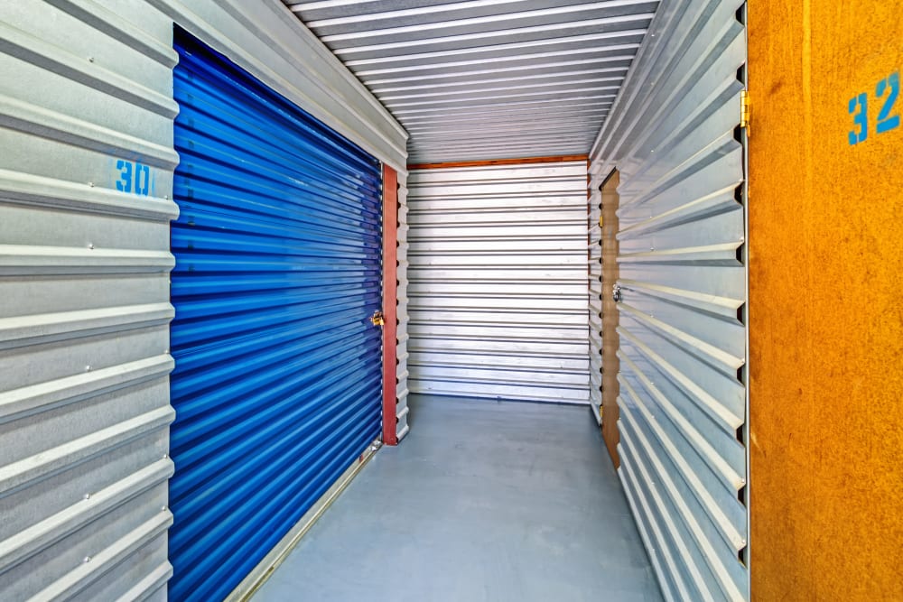 Indoor units hallway at Metro Self Storage in Euless, Texas