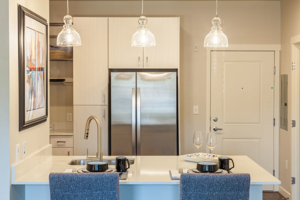 Model kitchen at Capitol Flats in Santa Fe, New Mexico