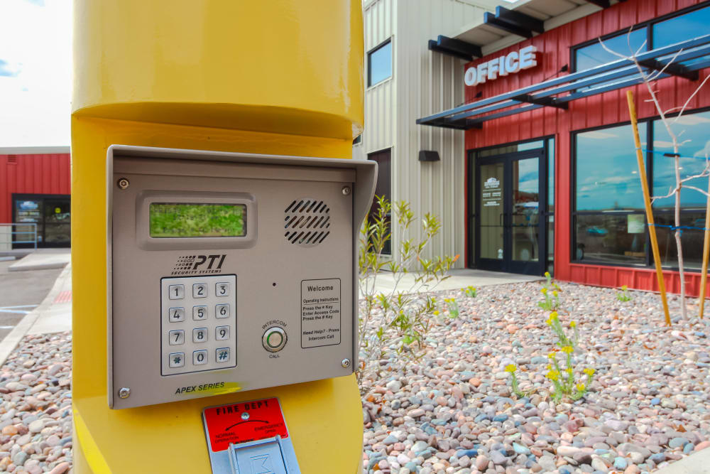 Keypad at Cottonwood Cool Storage in Cottonwood, Arizona