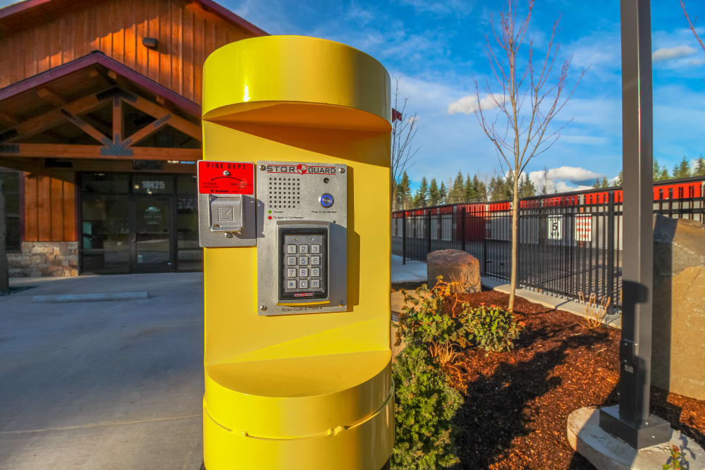 Keypad at Self Storage @ Tehaleh in Bonney Lake, Washington.