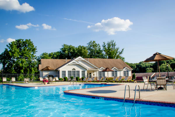 Resident swimming pool at Marchwood Apartment Homes in Exton, Pennsylvania
