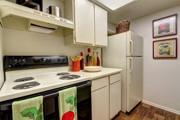 Model kitchen at Bridge at Northwest Hills in Austin, Texas