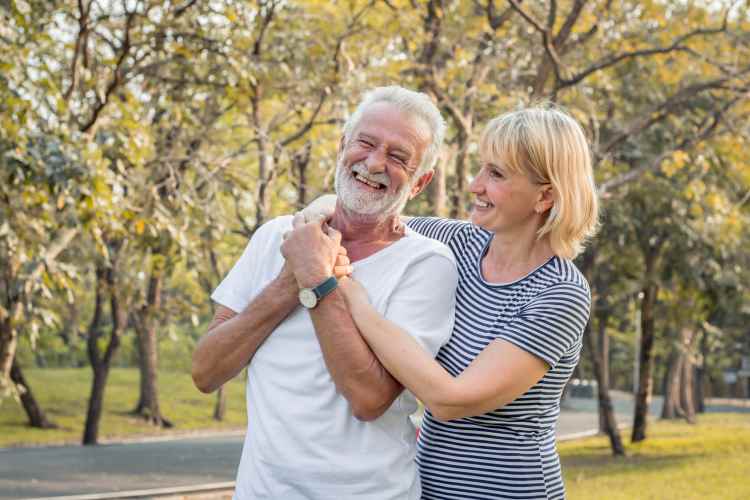 Resident with her husband at Reserve at Round Rock in Round Rock, Texas