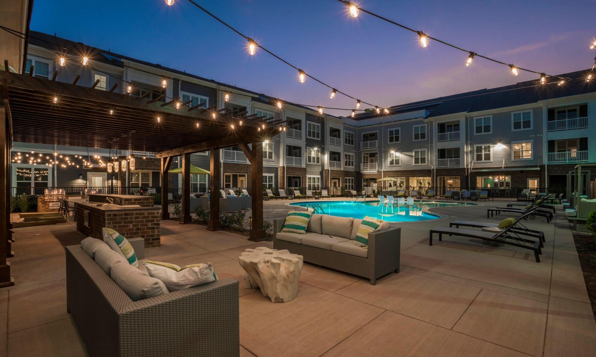 Luxury pool area at Alta Citizen in Newport News