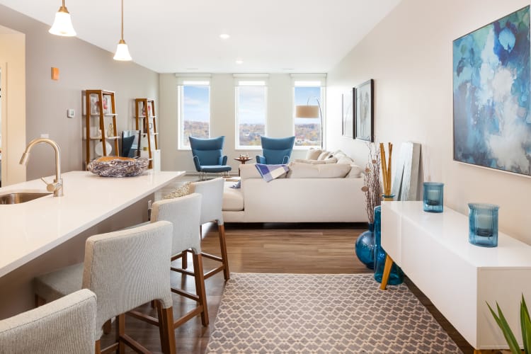 Enjoy a living room at Tower280 luxury apartments