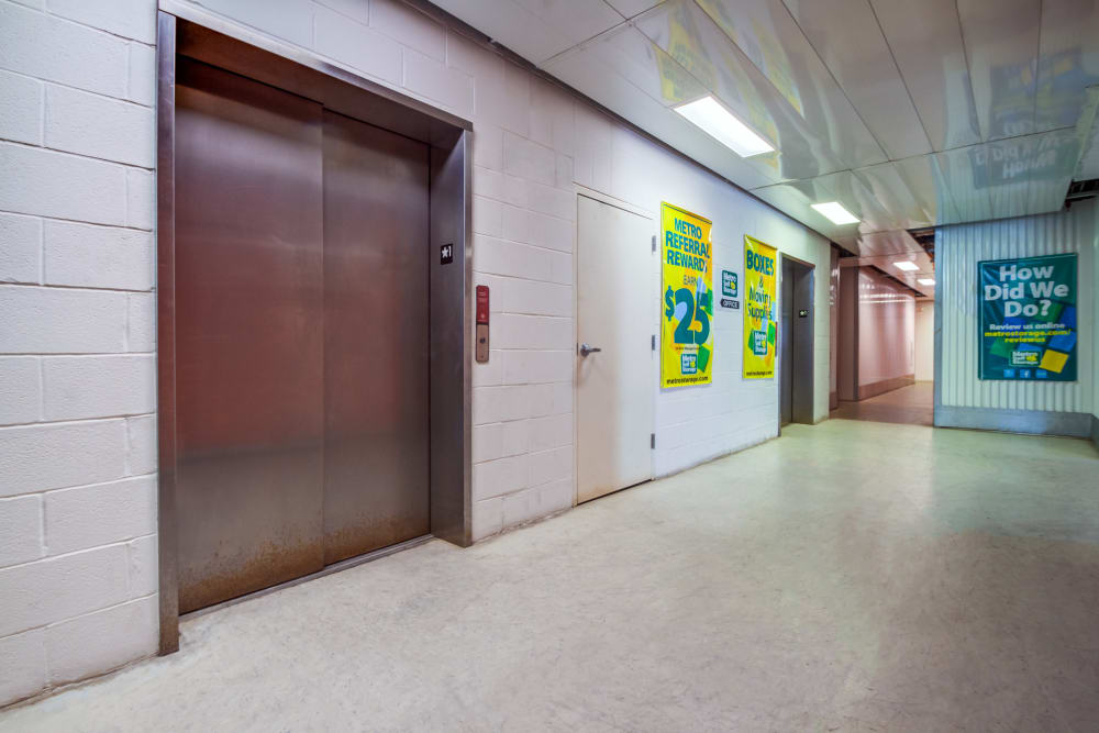 Elevator at Metro Self Storage in Metairie, Louisiana