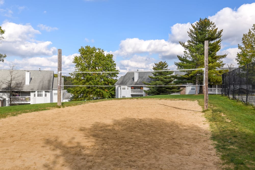 volleyball sand court at The View North Hills in Pittsburgh, Pennsylvania