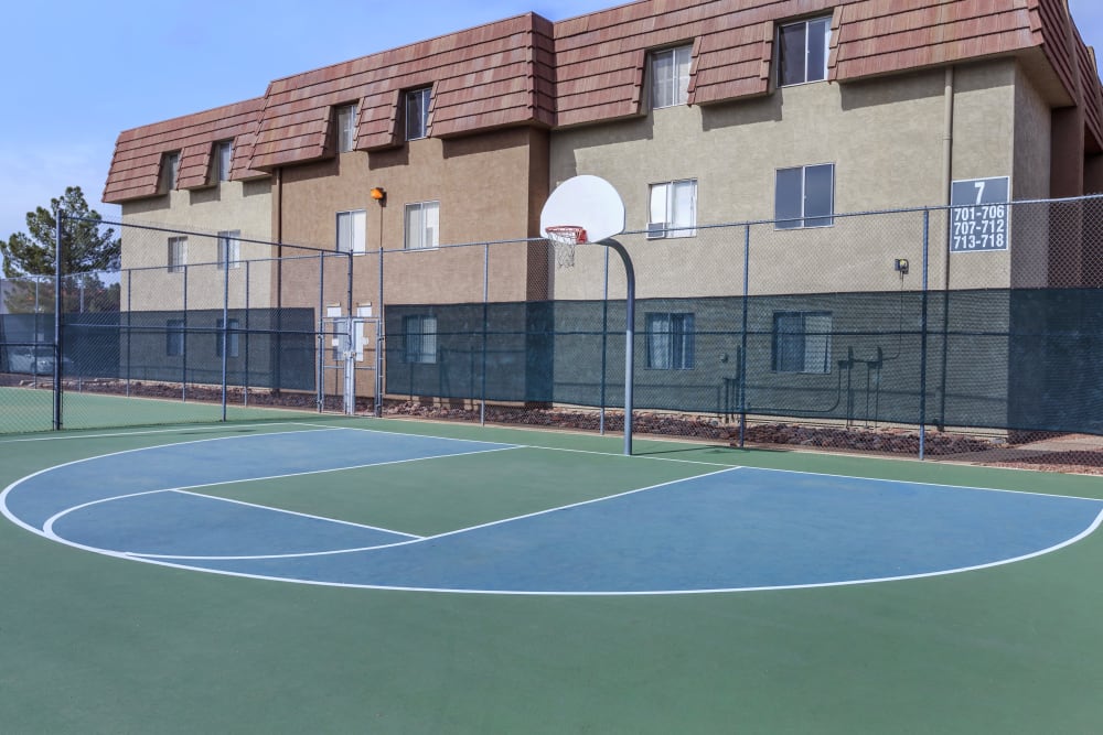 Basketball court at Verde Apartments in Tucson, Arizona