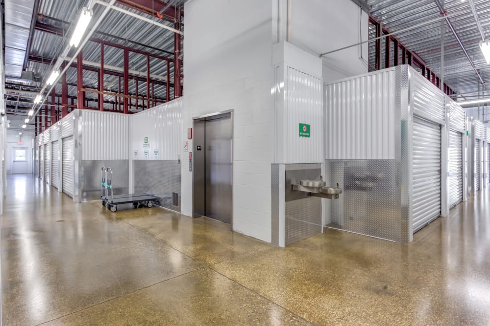 Elevator access at Metro Self Storage in Addison, IL