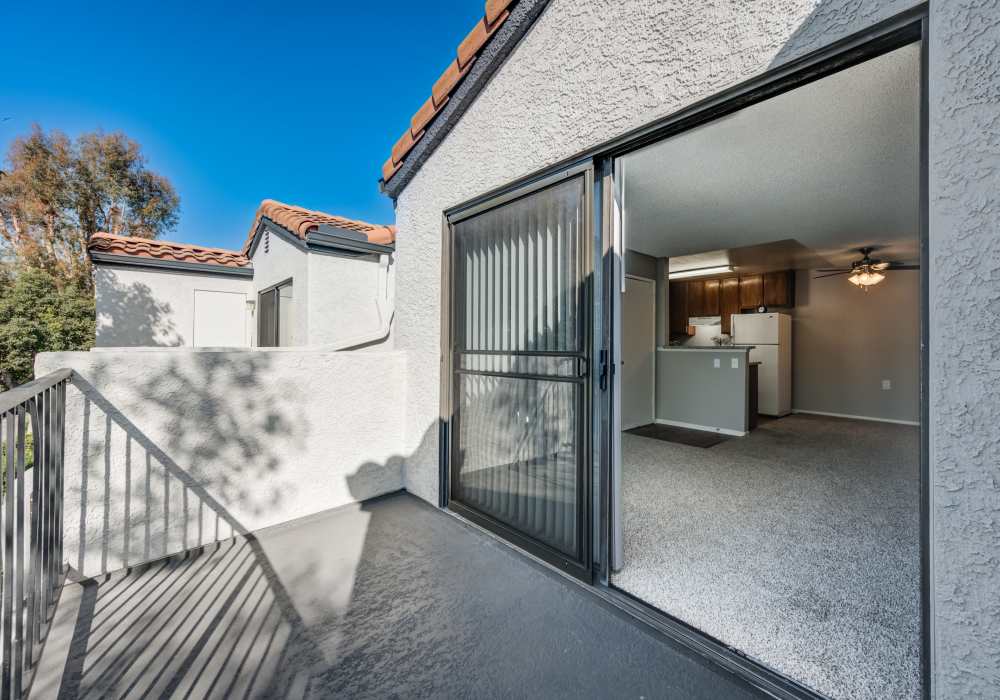 Private balcony at The Villas at Rowland Heights in Rowland Heights, California  
