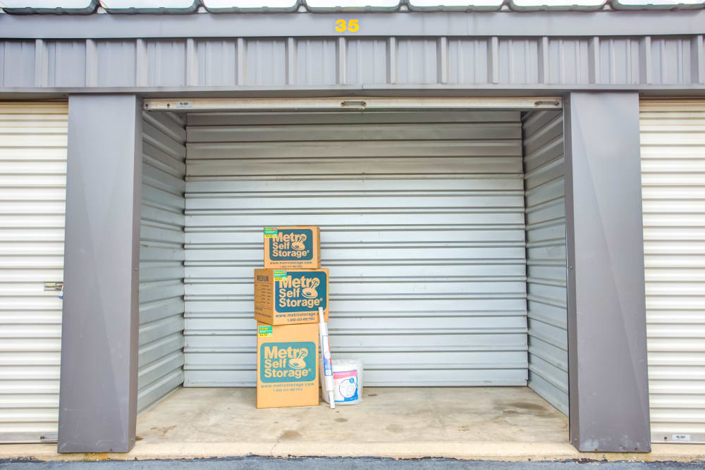 Unit interior view at Metro Self Storage in Northlake, Illinois