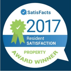 The Retreat Apartments is the 2017 Resident Satisfaction property award winner