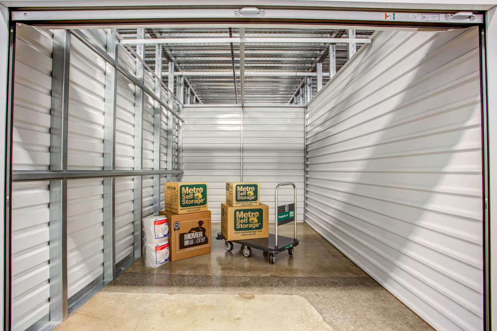 Unit interior view at Metro Self Storage in Skokie, Illinois