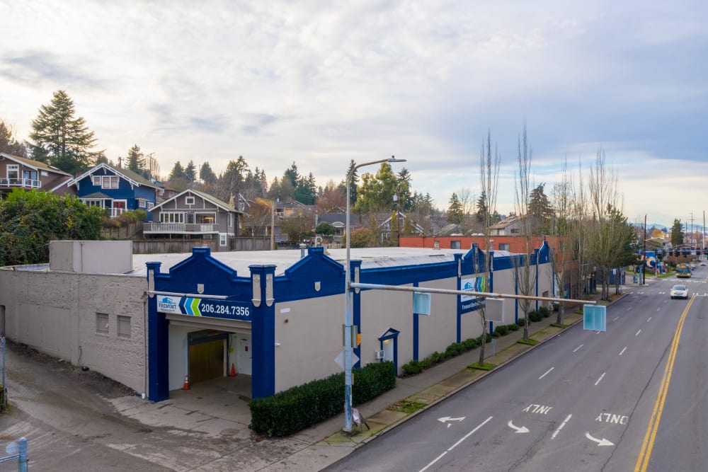 Entrance at Fremont Heated Storage in Seattle, Washington.