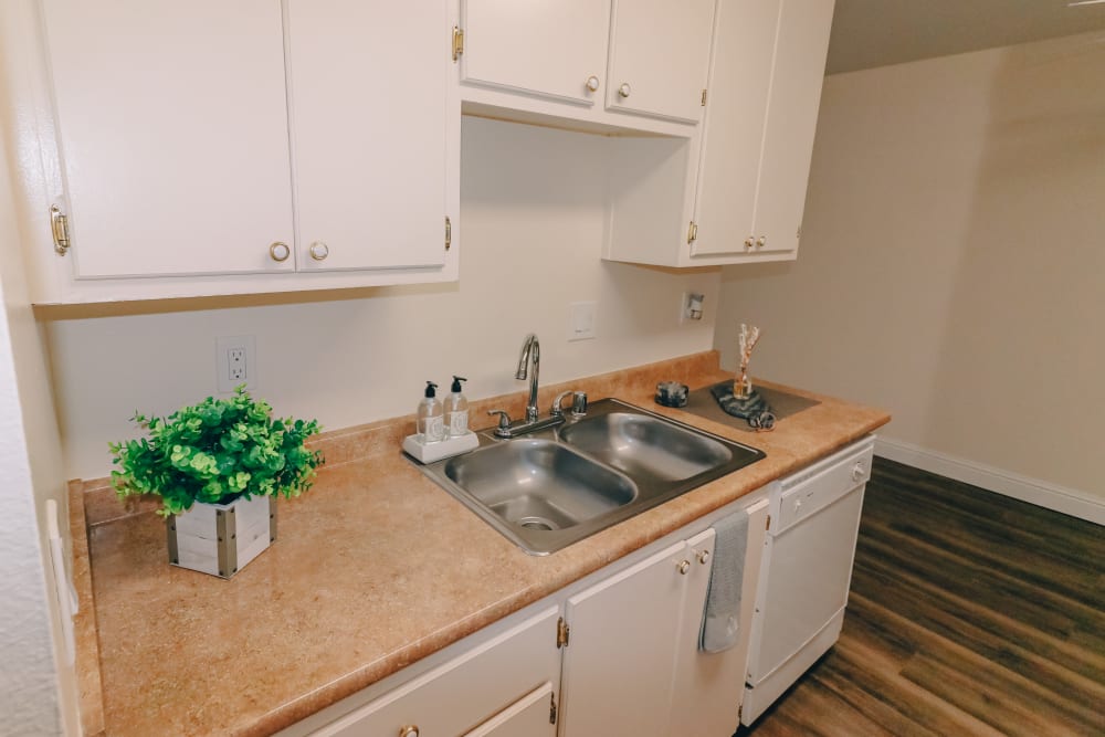 Stainless-steel sink at Bayfair Apartment Homes in San Lorenzo, California