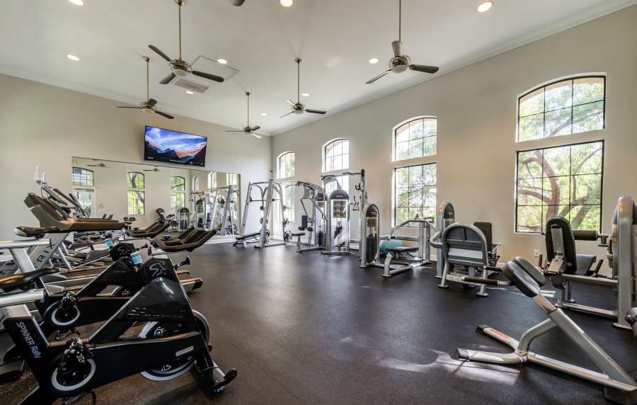 Fitness center at Links at Westridge in Valencia, California, 