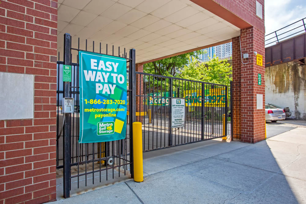 Gated entrance at Metro Self Storage in Chicago, IL