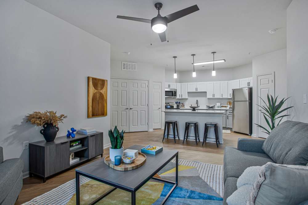 Living room with sofa at Terra in College Park, Maryland