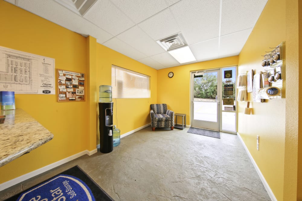 Interior of the leasing office at Storage Star Cheyenne in Cheyenne, Wyoming