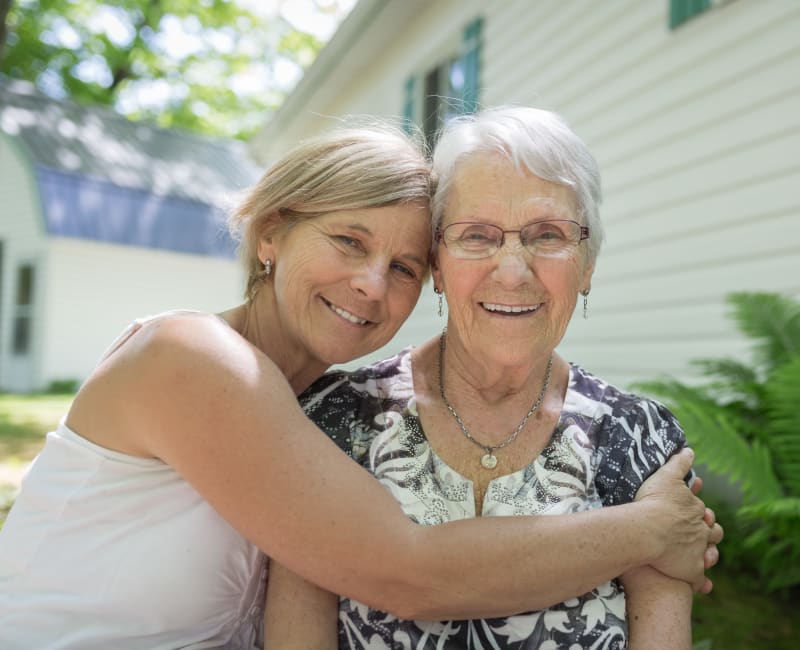 Resident and a family member at Landings of Minnetonka in Minnetonka, Minnesota