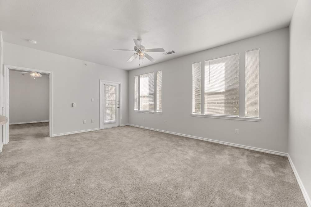 well-lit living room with carpet floor at Costa Ibiza in Houston, Texas